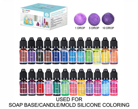 Set of 24 candle colorants