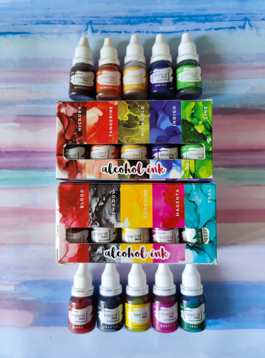 Mini Alcohol Inks pack of 10 set 2