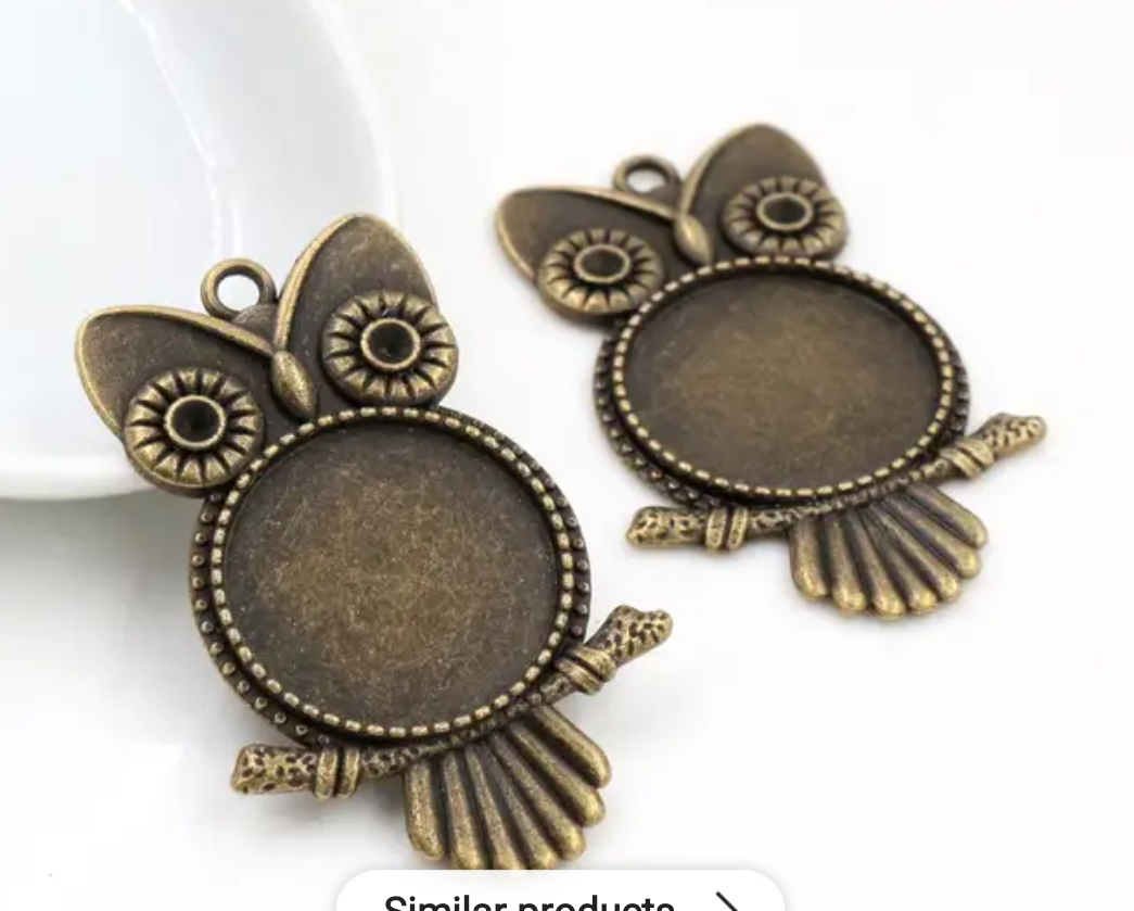 Owl Antique Pendant 2