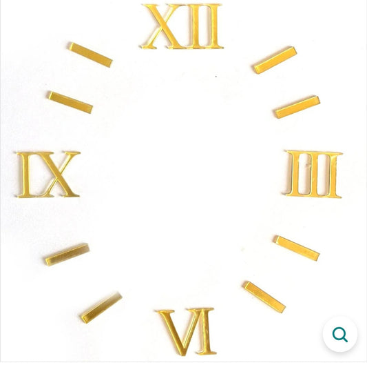 Gold Roman acrylic  clock number