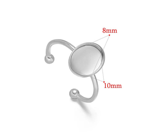 Circle silver ring