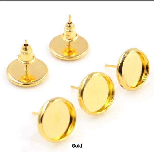 Big Gold round shape Stud base