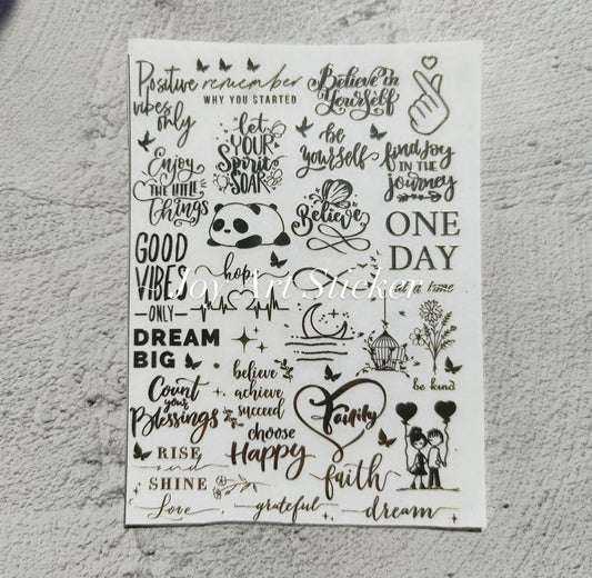 Good Vibes A6 Metal sticker