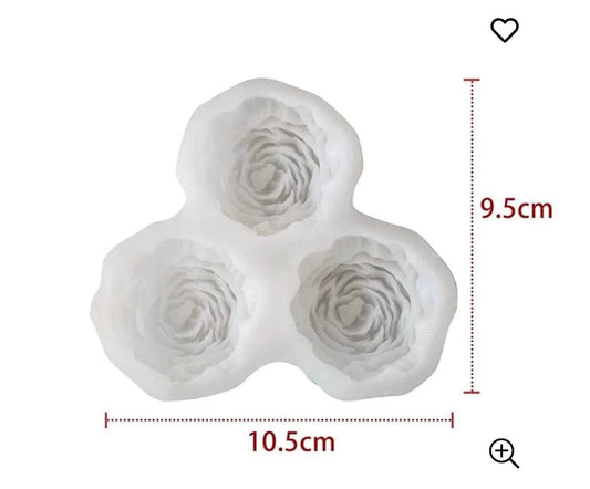 Peony candle mold small
