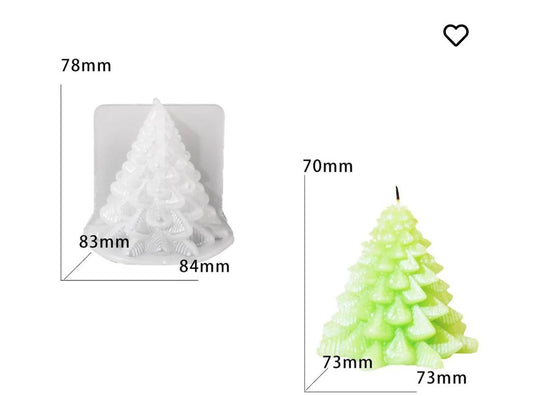 Christmas tree candle mold