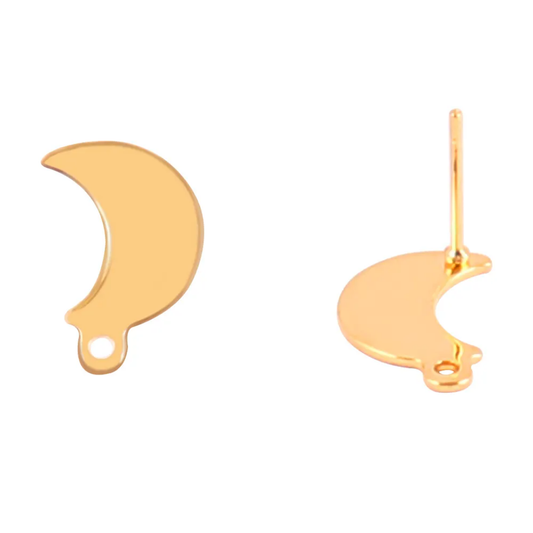 Moon shape Steel  gold hook