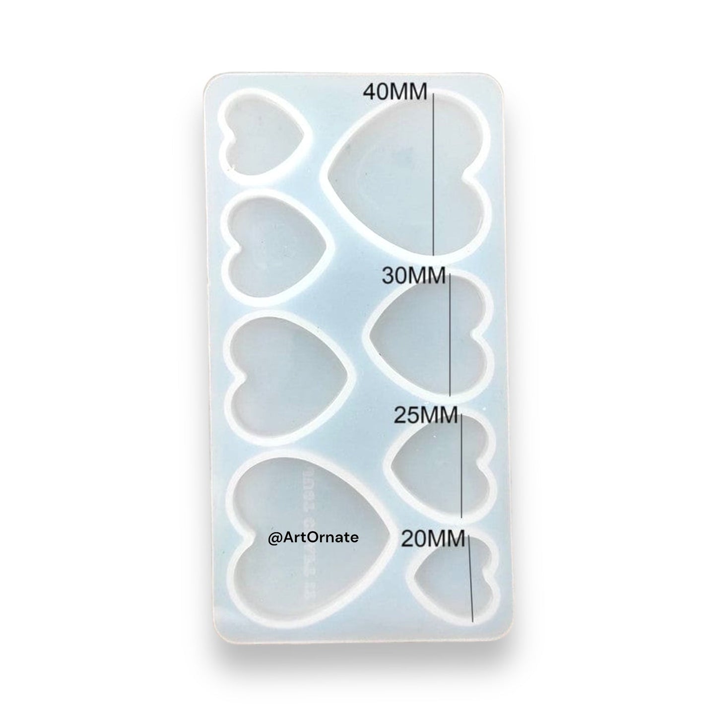 8 cavity heart  mold