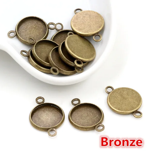 Small antique bracelet bezel pack of 5