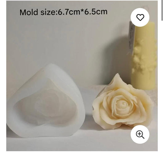 Heart peony candle mold
