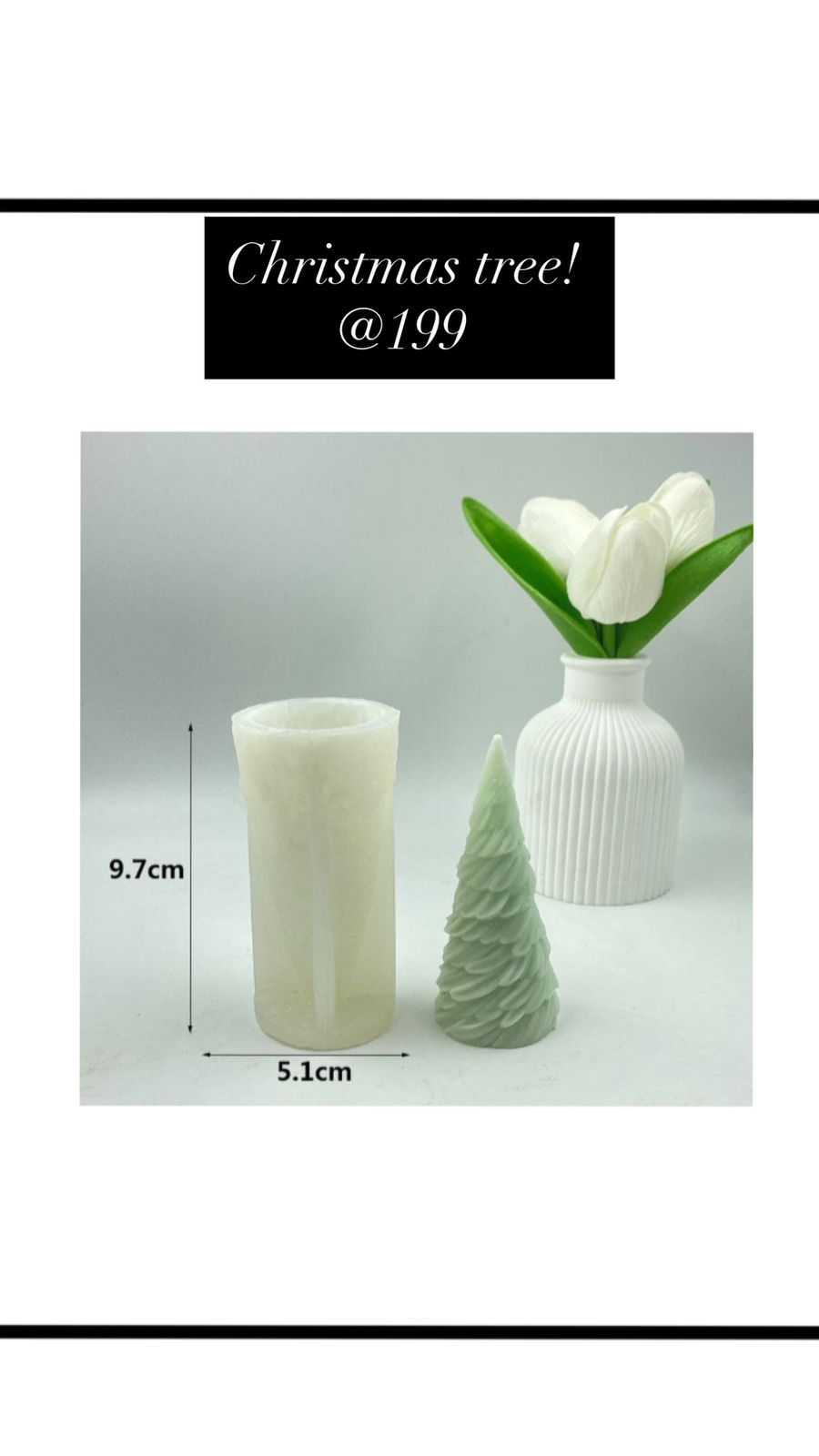 Christmas tree candle mold