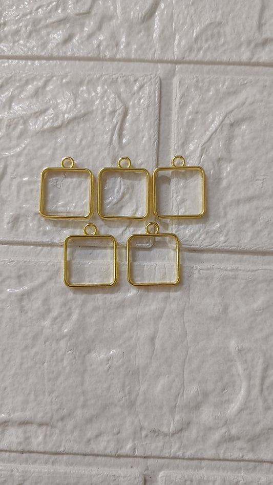 Square Golden pendant pack of 5