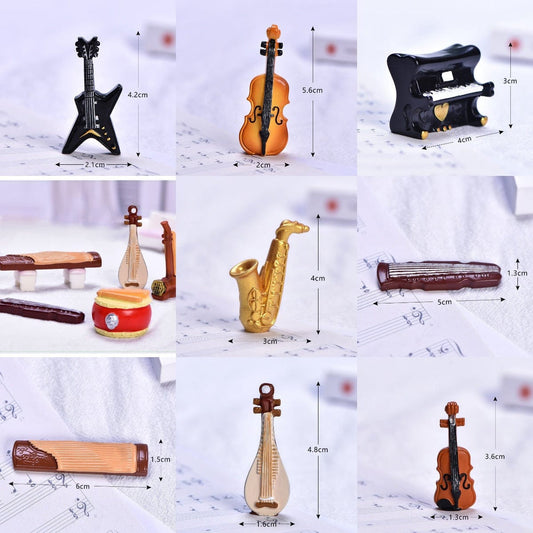 Musical instruments miniature combo pack of 8