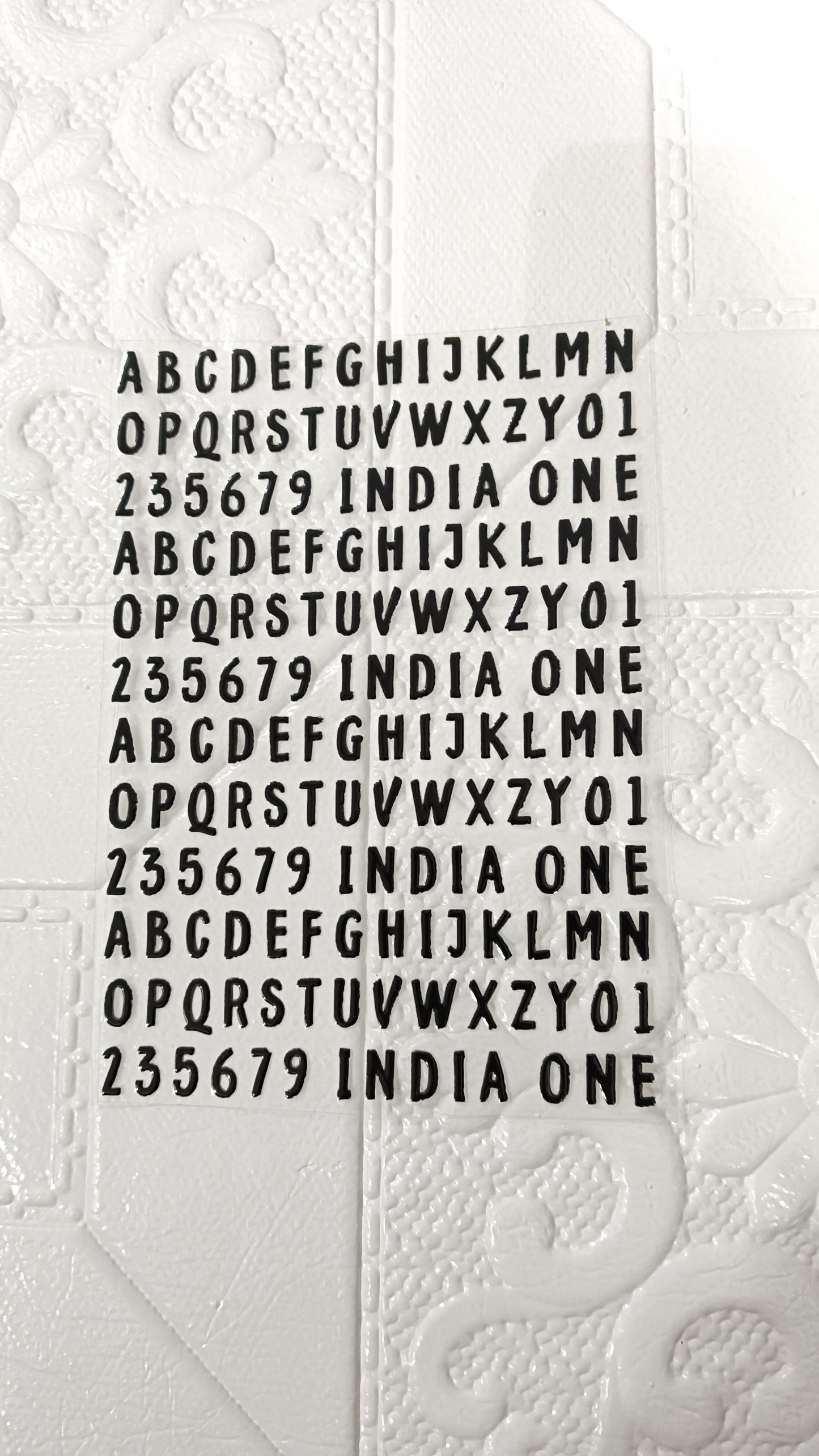 Alphabet stickers sheet