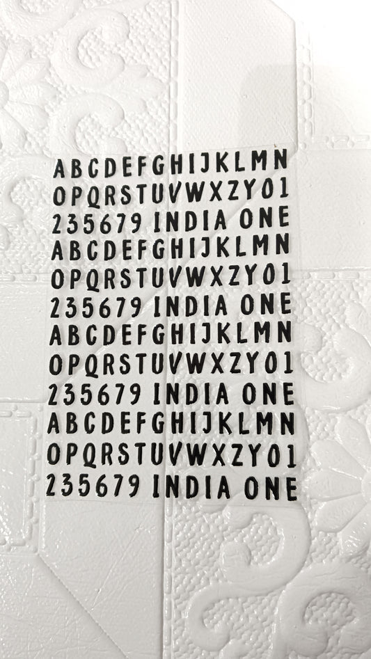 Alphabet stickers sheet