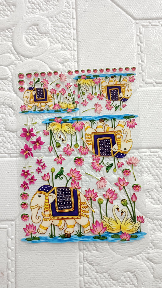 Pichwai print stickers