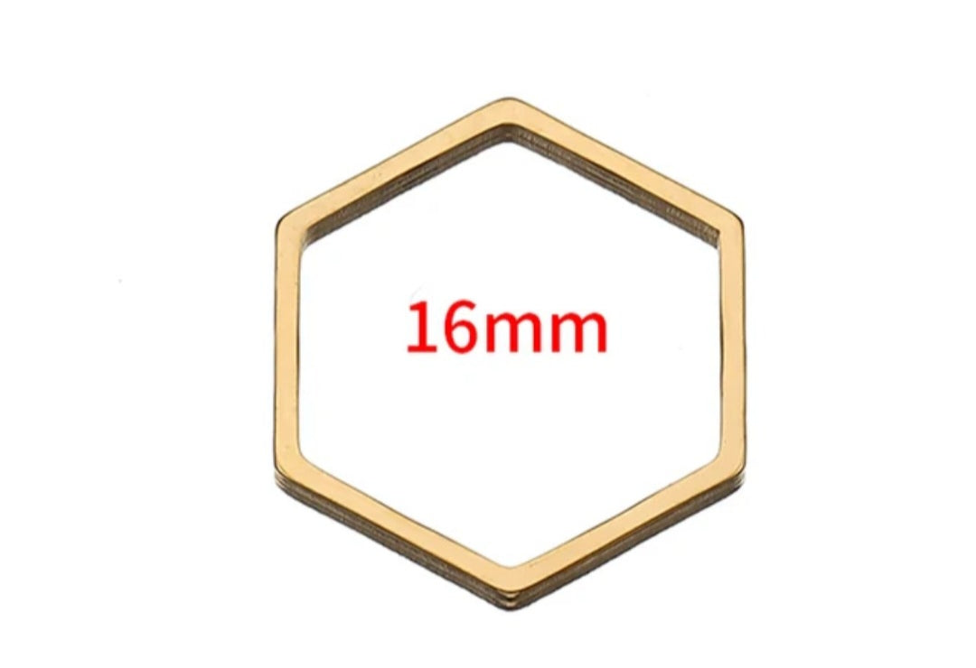 Medium hexagon without hole pack of 1