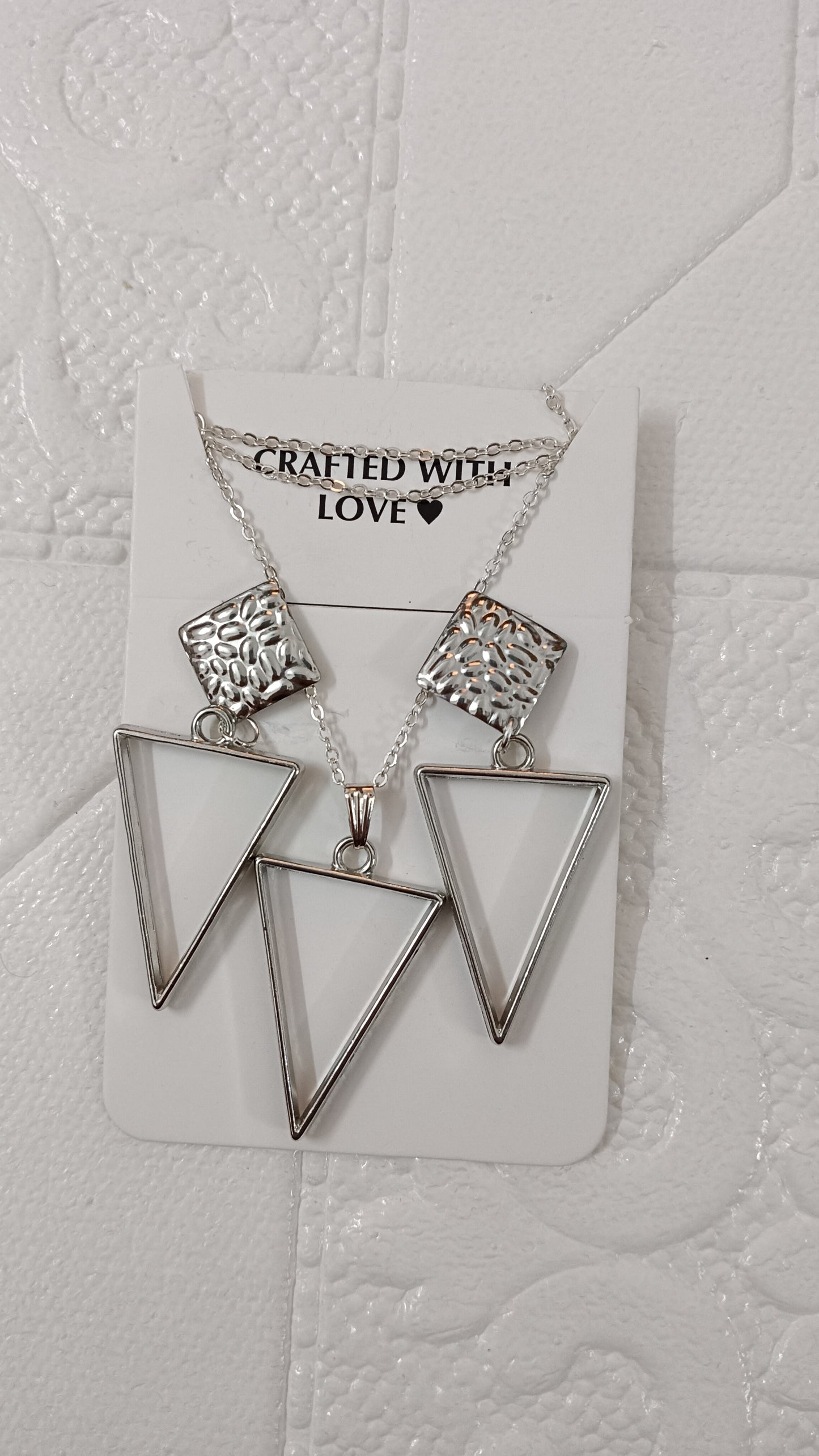 Silver earrings set