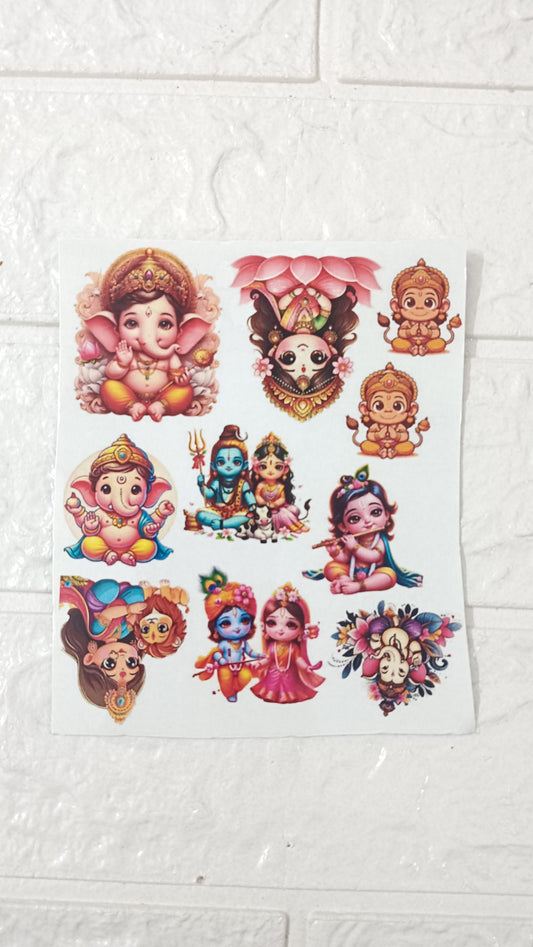 Cute God ohp sticker sheet a6