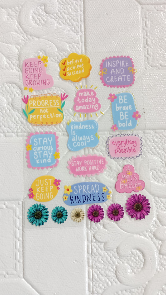 Book mark sticker sheet