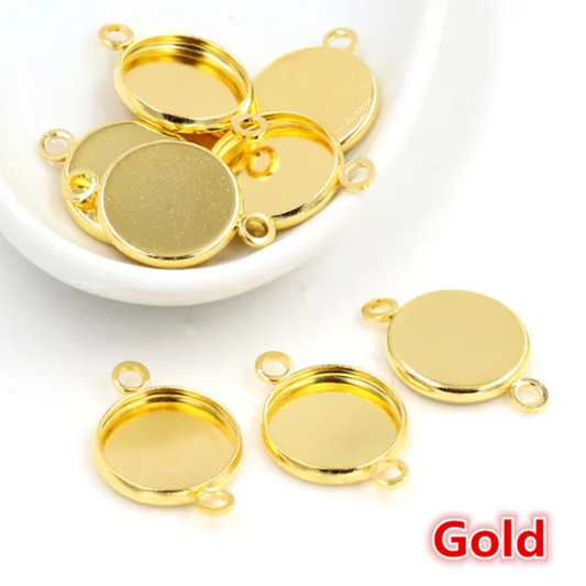 Small gold bracelet bezel pack of 5