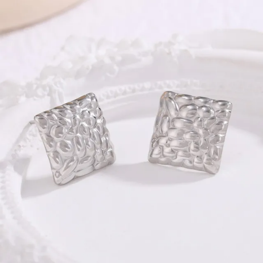 Silver square stud hook