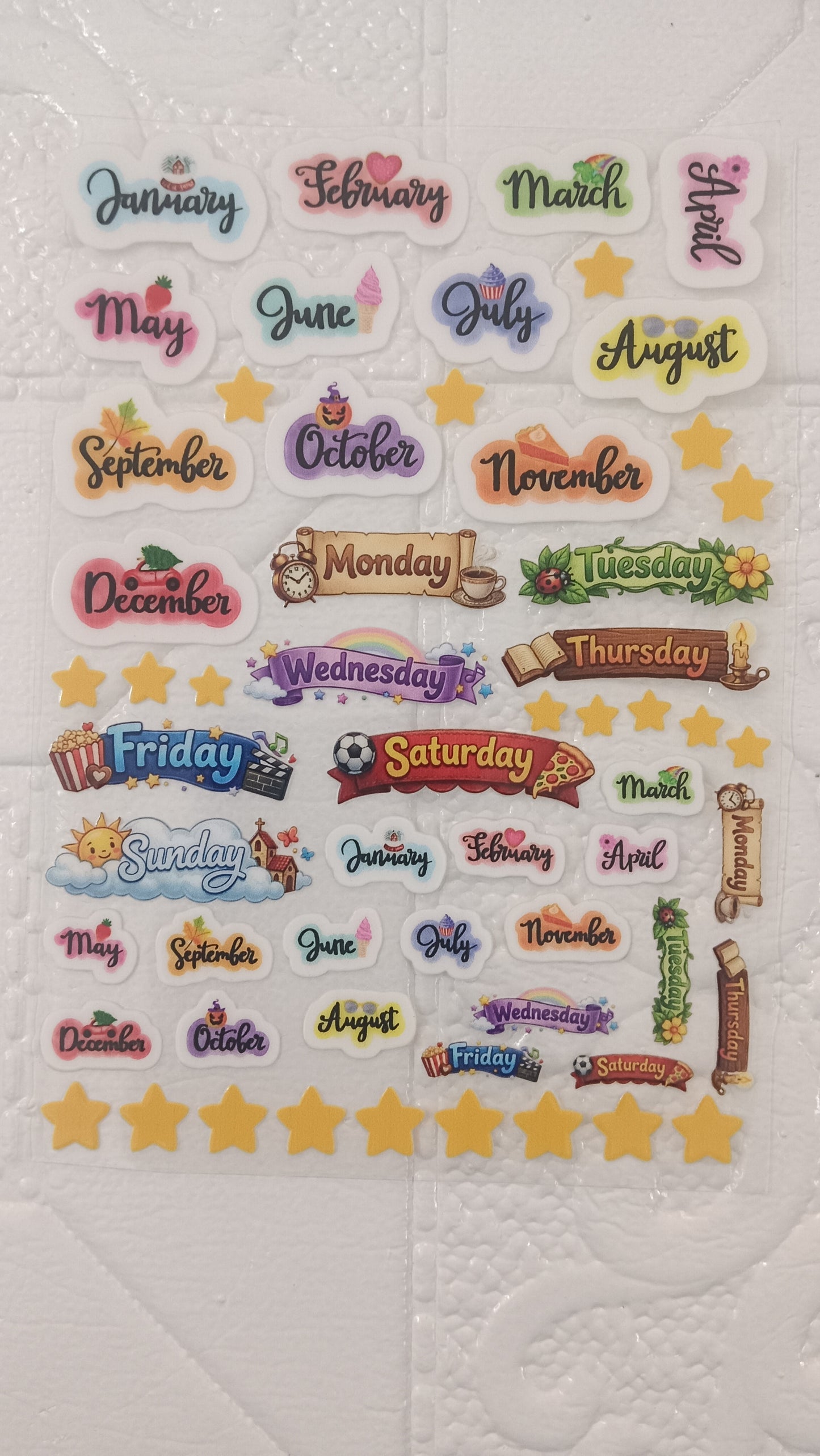 Days of day sheet