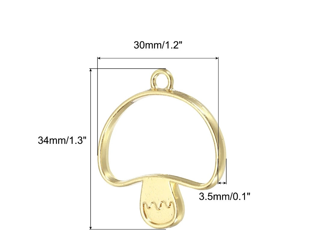 Gold Mushroom bezel pack of 4