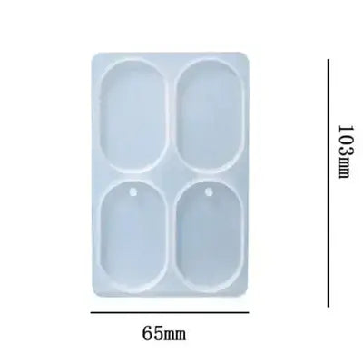 4 in 1 oval keychain mold