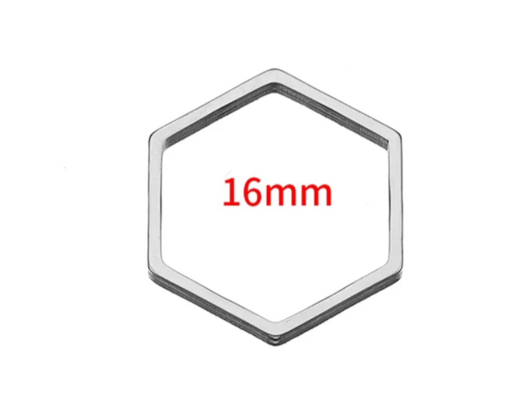 Medium hexagon without hole pack of 1