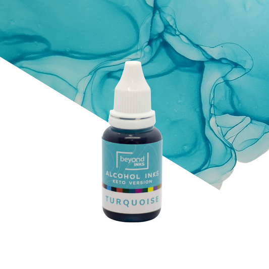 Turquoise alcohol ink