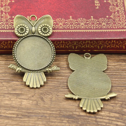 Small Owl Antique Pendant