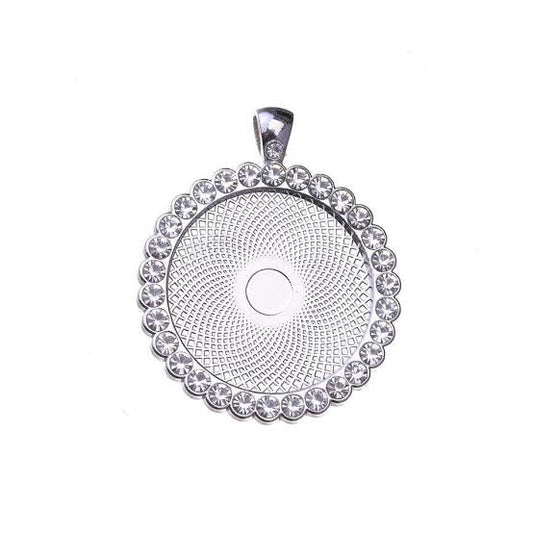Silver round Pendant