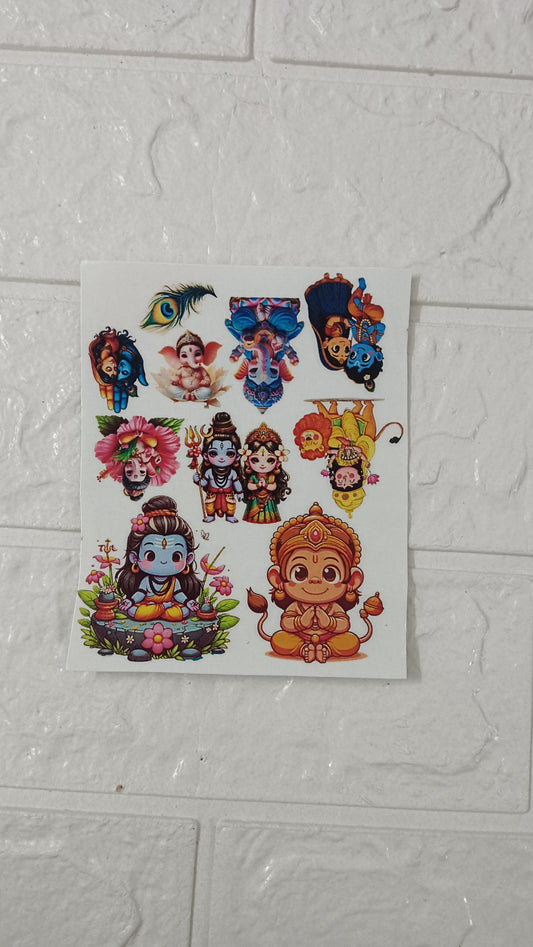 Cute God ohp sticker sheet a6