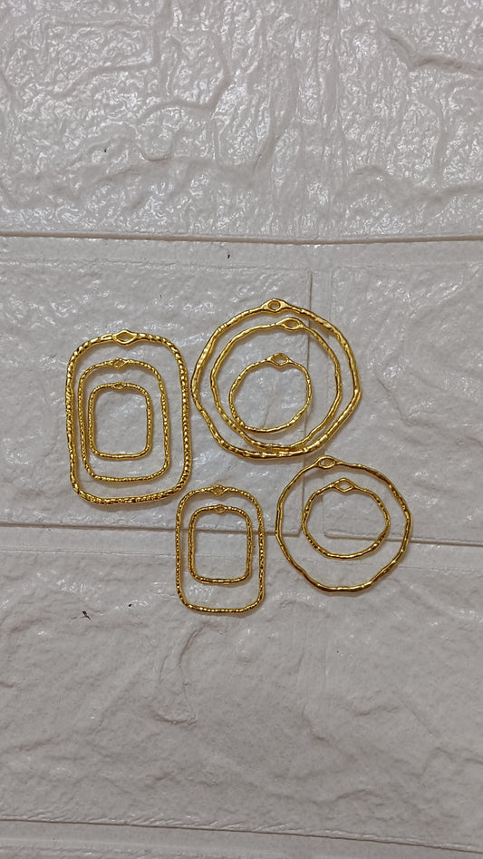 Gold Agate pendant pack of 10