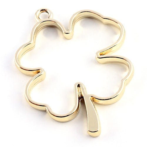 Leaf clover golden pendant pack of 1