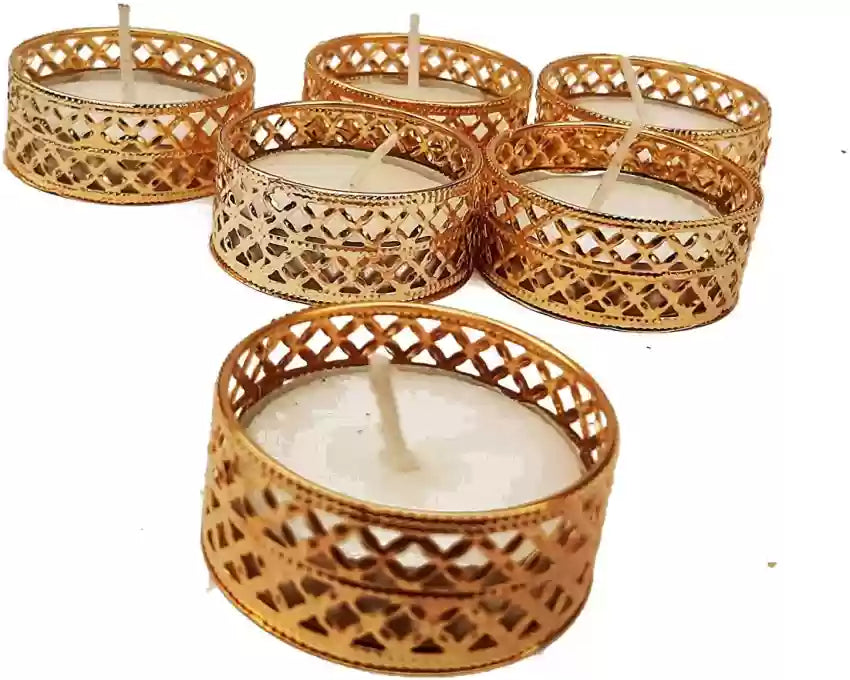 Tealight holder and wax vati